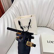 Loewe Graphic Belt In Classic Calfskin Black Gold 1.5cm - 5