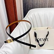 Loewe Graphic Belt In Classic Calfskin Black Gold 1.5cm - 2