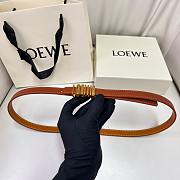 Loewe Graphic Belt In Classic Calfskin Brown Gold 1.5cm - 1