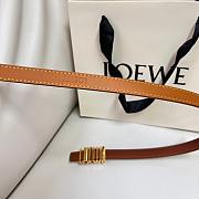 Loewe Graphic Belt In Classic Calfskin Brown Gold 1.5cm - 5