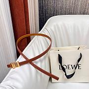 Loewe Graphic Belt In Classic Calfskin Brown Gold 1.5cm - 2