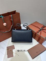 Loro Piana Extra Bag L27 Calfskin Navy W1B4 - 27x16x10cm - 5