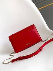 Blvgari Serpenti Forever Chain Wallet Calf Leather Red - 20x12x4.5cm - 4