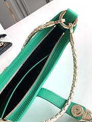 Blvgari Serpenti Baia Shoulder Bag Calf Leather Green - 27.5x18x4.5cm - 6