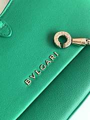 Blvgari Serpenti Baia Shoulder Bag Calf Leather Green - 27.5x18x4.5cm - 5