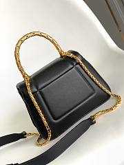 Blvgari Serpenti Reverse Top Handle Calf Leather Black - 20x14x10cm - 6