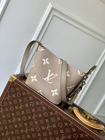 LV All In BB Bicolor Monogram Empreinte Taupe Gray/ Cream White M13045 - 18x16x12cm