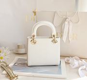 Mini Lady Dior Bag White Mizard Lamskin Gold - 17x15x7cm - 6