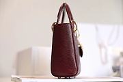 Mini Lady Dior Bag Burgundy Mizard Lamskin - 17x15x7cm - 5