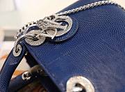 Mini Lady Dior Bag Dark Blue Mizard Lamskin Diamond - 17x15x7cm - 5