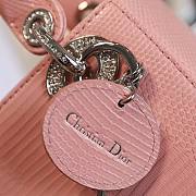 Mini Lady Dior Bag Light Pink Mizard Lamskin Diamond - 17x15x7cm - 6