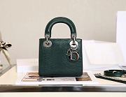 Mini Lady Dior Bag Dark Green Mizard Lamskin - 17x15x7cm - 1