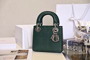 Mini Lady Dior Bag Dark Green Mizard Lamskin - 17x15x7cm - 5