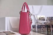 Mini Lady Dior Bag Pink Mizard Lamskin Diamond - 17x15x7cm  - 2