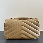 YSL Loulou Medium In Matelasse Lambskin Beige - 29x17x8cm - 3