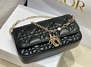 My Dior Talk Phone Pouch Black Cannage Lambskin - 18.5x10x4cm - 6