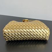 Bottega Veneta Small Lauren 1980 Gold Leather Clutch Bag - 27x15x7.5cm - 6