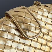 Bottega Veneta Small Lauren 1980 Gold Leather Clutch Bag - 27x15x7.5cm - 3