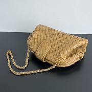 Bottega Veneta Small Lauren 1980 Dark Praline Leather Clutch Bag - 27x15x7.5cm - 6