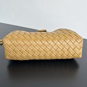 Bottega Veneta Small Lauren 1980 Dark Praline Leather Clutch Bag - 27x15x7.5cm - 3