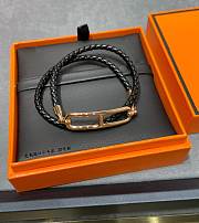 Hermes Roulis Double Tour Bracelet Black - 2