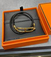 Hermes Roulis Double Tour Bracelet Black - 3