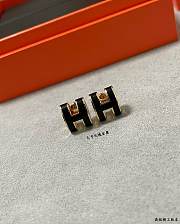 Hermes Mini Pop H Earrings Black  - 3