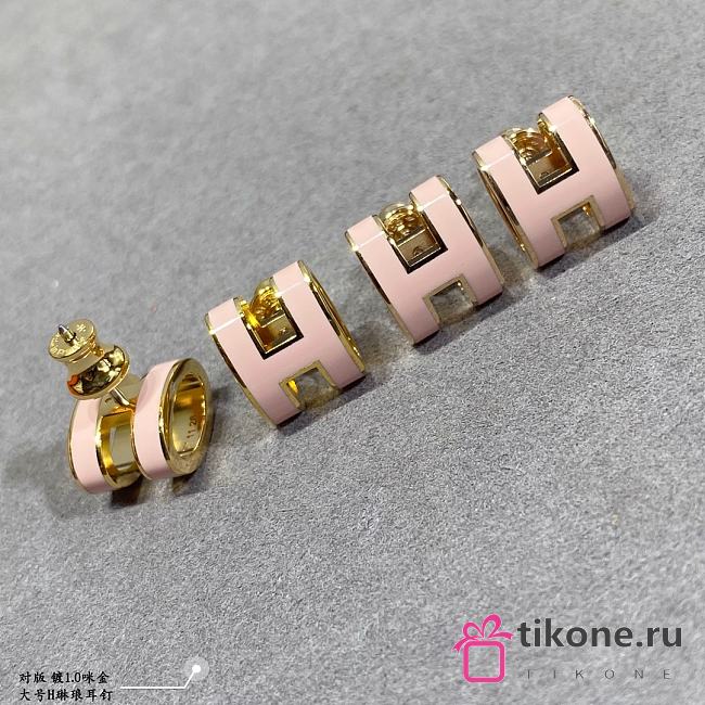 Hermes Mini Pop H Earrings Pink - 1