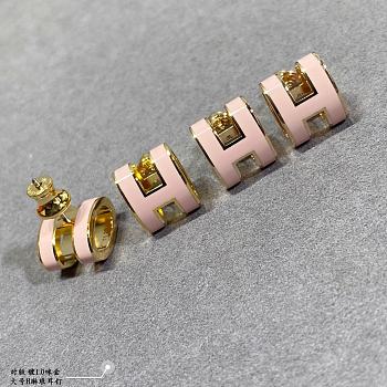 Hermes Mini Pop H Earrings Pink