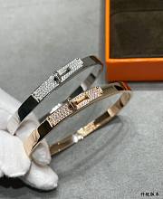 Hermes Kelly Bracelet Small Model with 61 Diamonds - 4