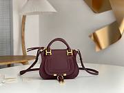 Chloe Marcie Mini Double Carry Bag Burgundy - 21x16x8cm - 1