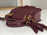 Chloe Marcie Mini Double Carry Bag Burgundy - 21x16x8cm - 4