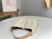 Chloe Small Marcie Hobo Bag In Grained Leather White - 29x21.5x9.5cm - 2