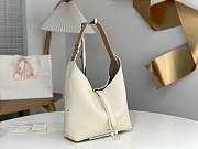 Chloe Small Marcie Hobo Bag In Grained Leather White - 29x21.5x9.5cm - 5