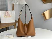 Chloe Small Marcie Hobo Bag In Grained Leather Brown - 29x21.5x9.5cm - 1