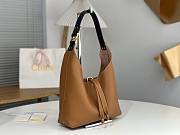 Chloe Small Marcie Hobo Bag In Grained Leather Brown - 29x21.5x9.5cm - 5