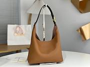 Chloe Small Marcie Hobo Bag In Grained Leather Brown - 29x21.5x9.5cm - 3