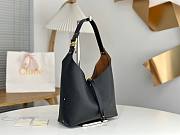 Chloe Small Marcie Hobo Bag In Grained Leather Black - 29x21.5x9.5cm - 6