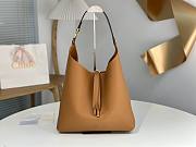 Chloe Marcie Hobo Bag In Grained Leather Brown - 36x29x10cm - 1