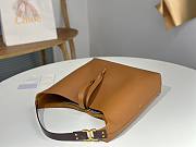 Chloe Marcie Hobo Bag In Grained Leather Brown - 36x29x10cm - 5