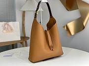 Chloe Marcie Hobo Bag In Grained Leather Brown - 36x29x10cm - 4