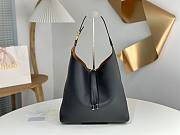 Chloe Marcie Hobo Bag In Grained Leather Black - 36x29x10cm - 1