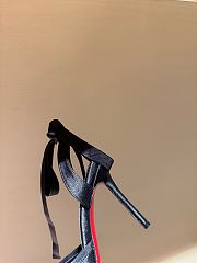 Christian Louboutin Cassia Lace Up 100mm Strappy Pumps Crepe Satin Black - 6