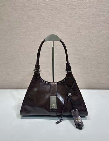 Prada Medium Leather Tote bag Dark Brown - 32x21x15cm