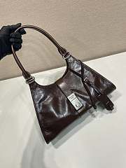 Prada Medium Leather Tote bag Dark Brown - 32x21x15cm - 4