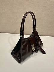 Prada Medium Leather Tote bag Dark Brown - 32x21x15cm - 6