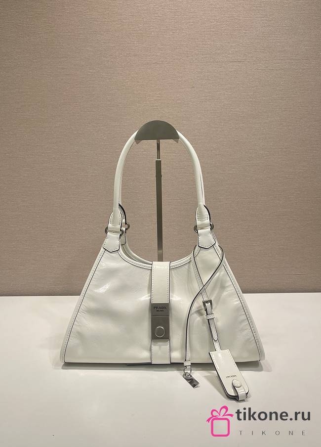 Prada Medium Leather Tote Bag White - 32x21x15cm - 1