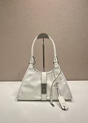 Prada Medium Leather Tote Bag White - 32x21x15cm - 1