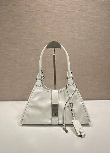 Prada Medium Leather Tote Bag White - 32x21x15cm