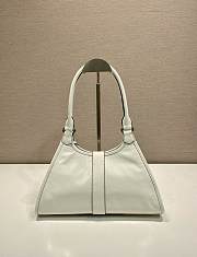 Prada Medium Leather Tote Bag White - 32x21x15cm - 6